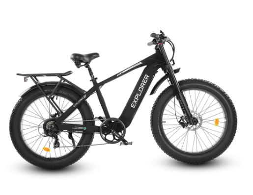 Ecotric Explorer 26 inches 48V Fat Tire Electric Bike with Rear Rack
