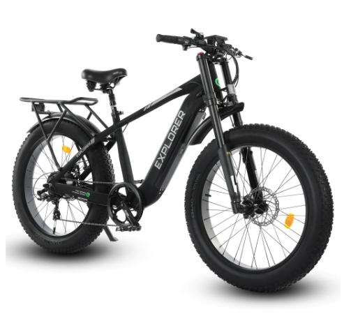 Ecotric Explorer 26 inches 48V Fat Tire Electric Bike with Rear Rack