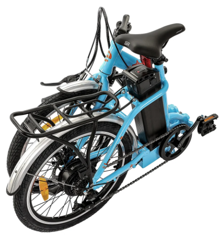 Certified-Ecotric 20inch Blue Starfish portable and folding electric bike