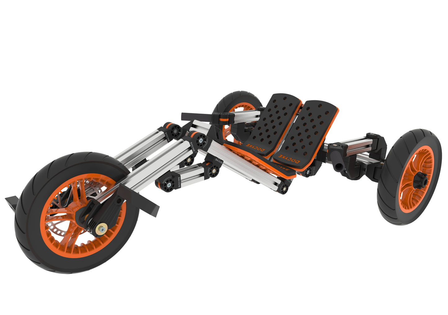 20-in-1 Buildable Kids Go-Kart & Ride-On Vehicle Kit (Ages 1–8) – Orange | Modular Bike, Scooter & Kart System