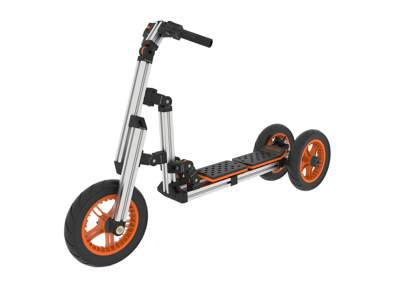 20-in-1 Buildable Kids Go-Kart & Ride-On Vehicle Kit (Ages 1–8) – Orange | Modular Bike, Scooter & Kart System