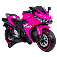 Thumbnail for Tamco™ 12V Kids Electric Motorcycle Ride-On (Ages 3–8) – Pink | Light-Up Wheels, Music & Training Wheels