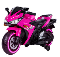 Thumbnail for Tamco™ 12V Kids Electric Motorcycle Ride-On (Ages 3–8) – Pink | Light-Up Wheels, Music & Training Wheels
