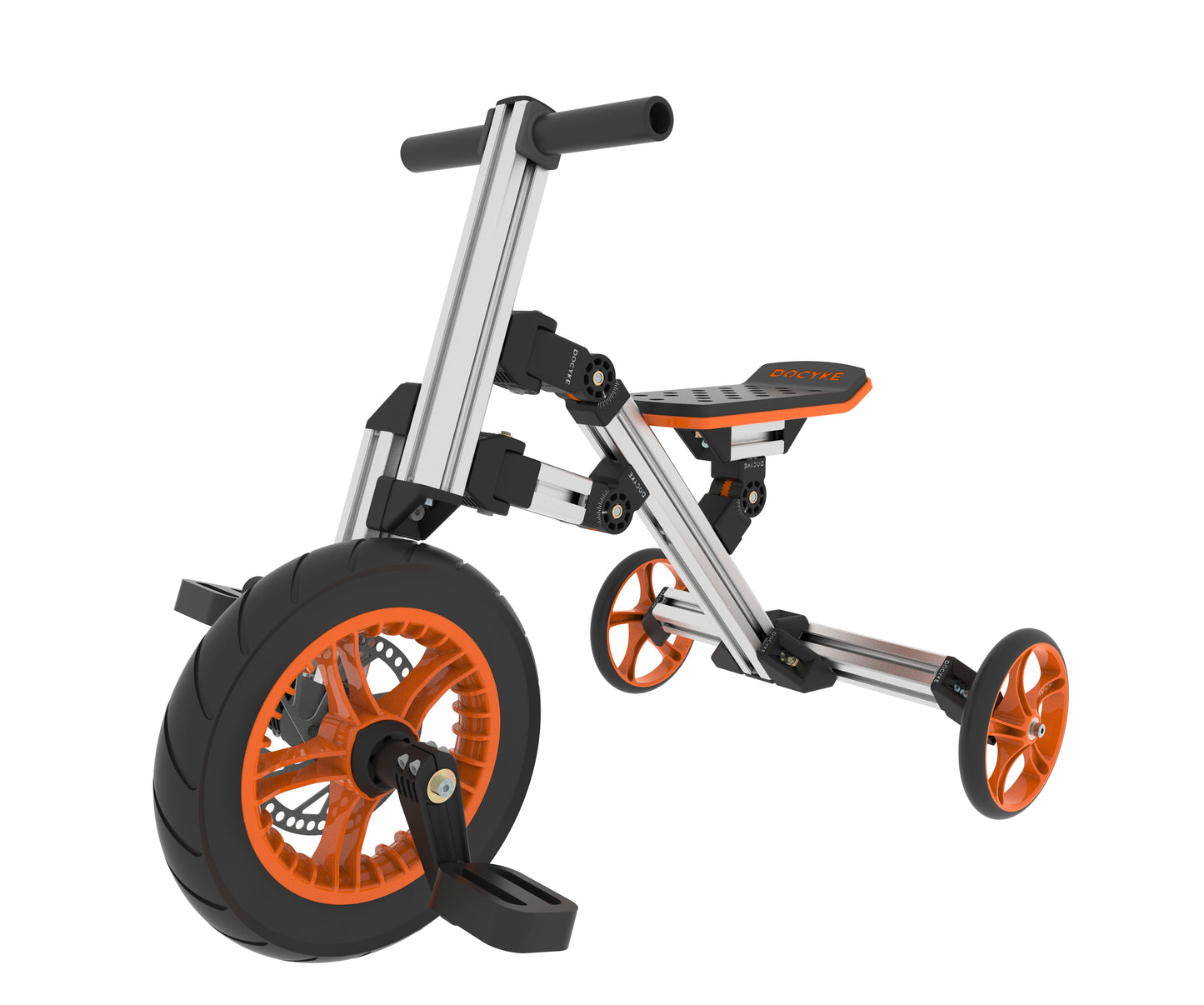 20-in-1 Buildable Kids Go-Kart & Ride-On Vehicle Kit (Ages 1–8) – Orange | Modular Bike, Scooter & Kart System