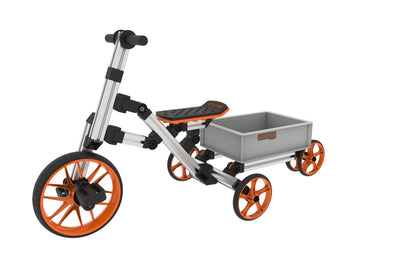 20-in-1 Buildable Kids Go-Kart & Ride-On Vehicle Kit (Ages 1–8) – Orange | Modular Bike, Scooter & Kart System