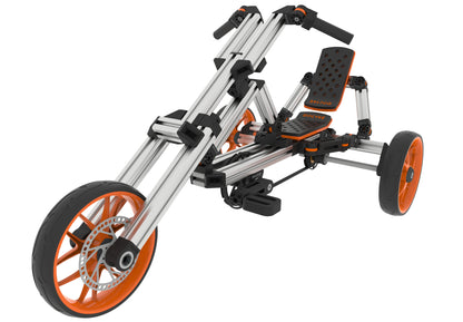 20-in-1 Buildable Kids Go-Kart & Ride-On Vehicle Kit (Ages 1–8) – Orange | Modular Bike, Scooter & Kart System
