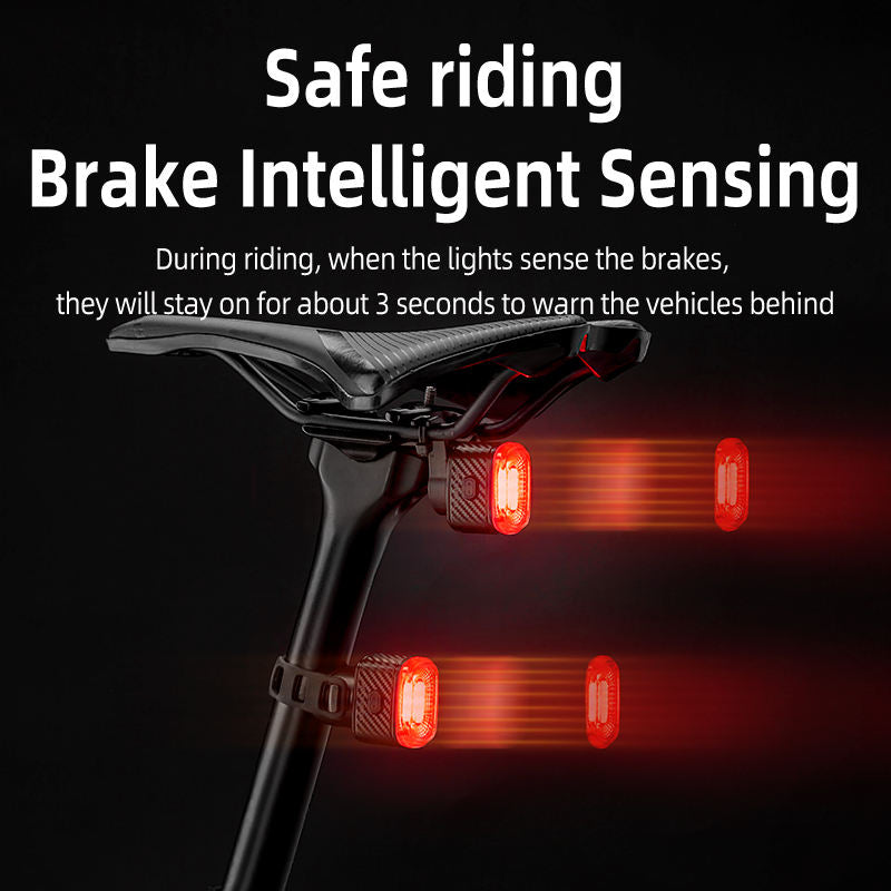 ROCKBROS Q2S Smart Bike Tail Light – Brake Sensing & USB-C