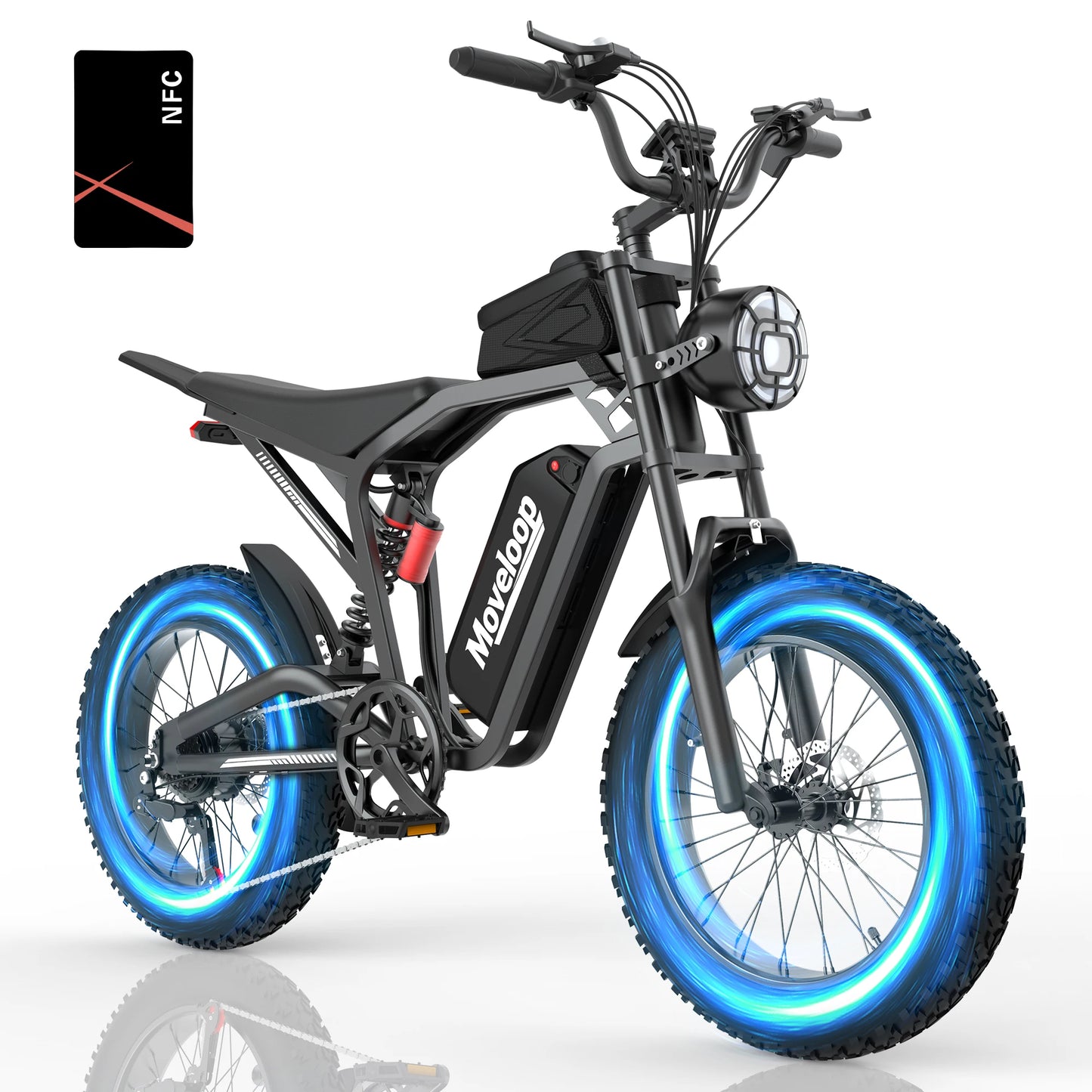 Moveloop T1 Ultra Electric Bike 3000W Motor 48V 20Ah Battery 17 Inch Off-Road Tires 7-Speed E-Bike