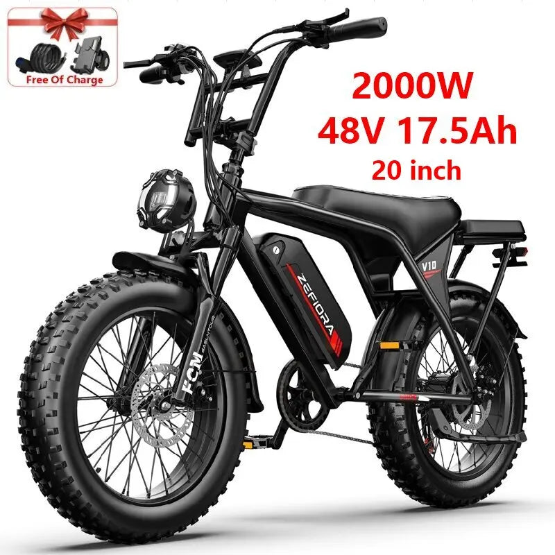 Electric Bike 1000W 1500W 2000W 3000W Motor 48V Battery Folding Commuter E-Bike for Adults