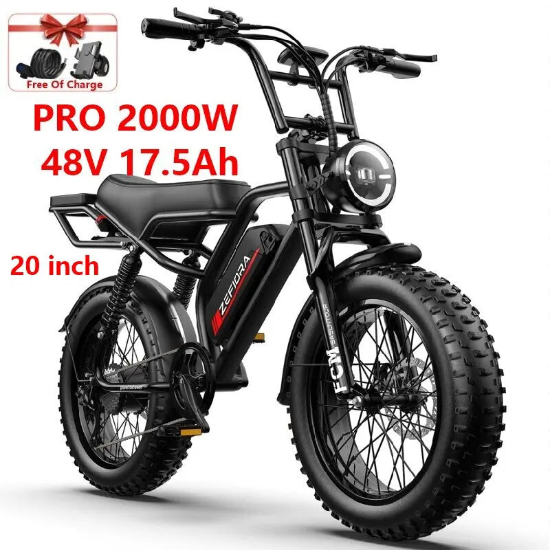 Electric Bike 1000W 1500W 2000W 3000W Motor 48V Battery Folding Commuter E-Bike for Adults