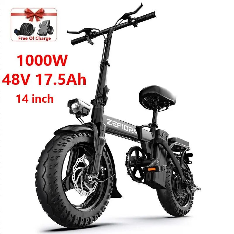 Electric Bike 1000W 1500W 2000W 3000W Motor 48V Battery Folding Commuter E-Bike for Adults