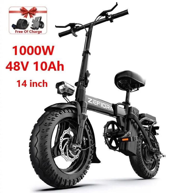 Electric Bike 1000W 1500W 2000W 3000W Motor 48V Battery Folding Commuter E-Bike for Adults