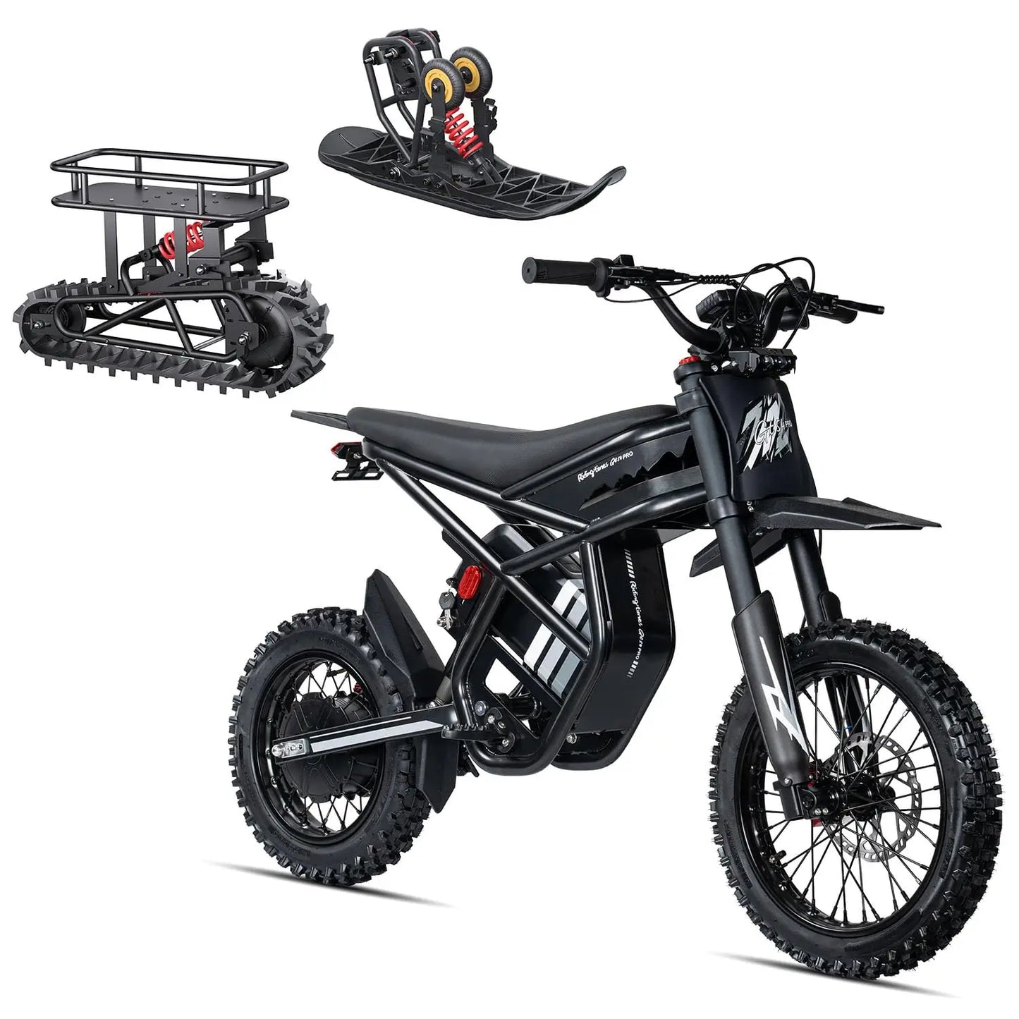 Zesty GT54 Electric Dirt Bike 2000W Motor 60V 25Ah 40 MPH Off-Road Hydraulic Suspension Motorcycle Tires Key Ignition 2-Year Warranty