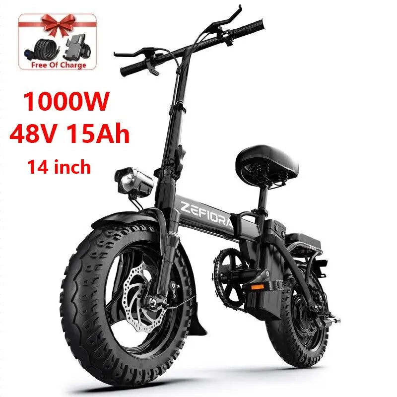 Electric Bike 1000W 1500W 2000W 3000W Motor 48V Battery Folding Commuter E-Bike for Adults