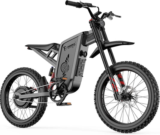 Electric Dirt Bike X2 Pro Electric Motorcycle 6000W(Peak) Motor 1800wh Battery 7 Speed 50MPH Off Road Electric Bicycle