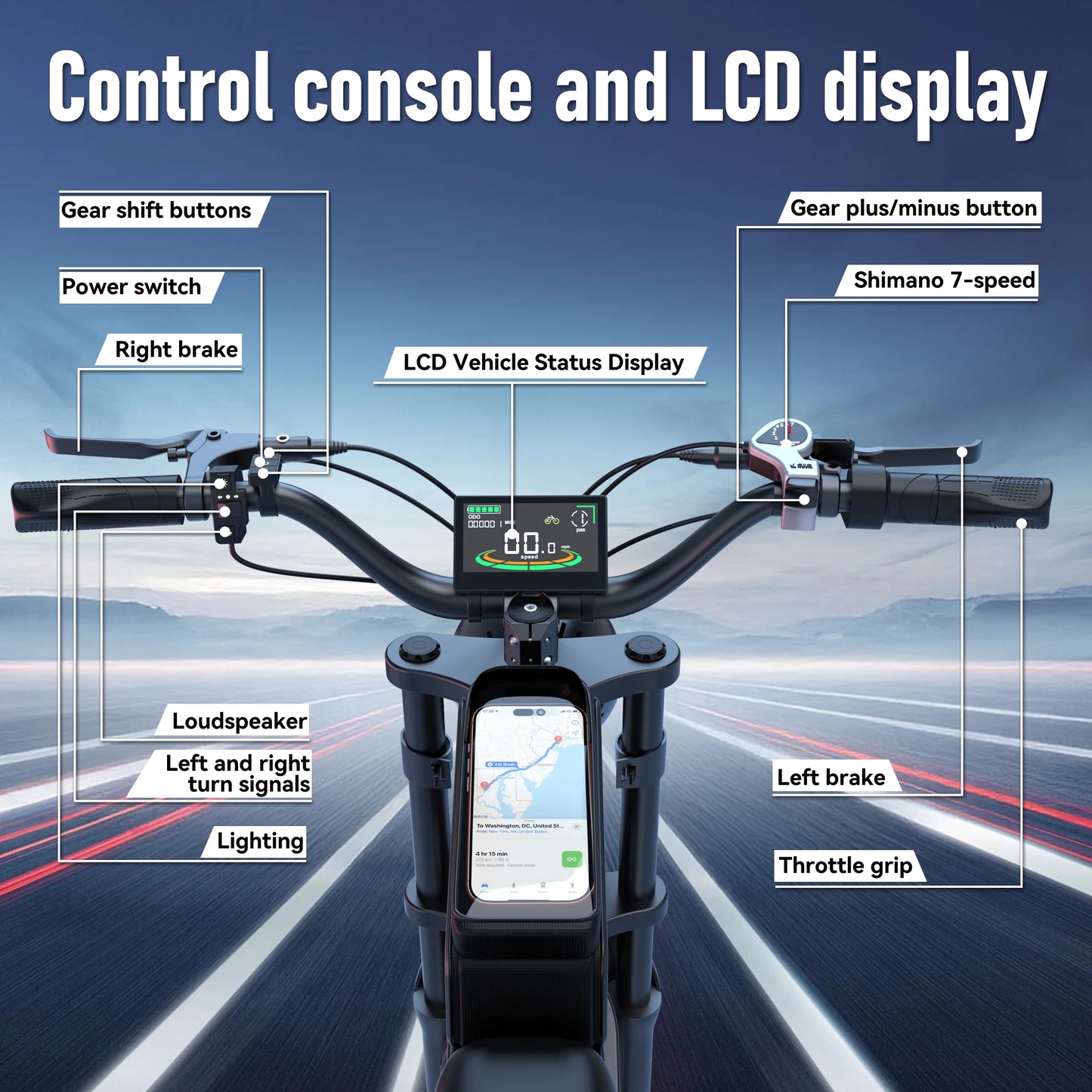 ZorixBike R8 Pro Electric Bike 3000W Motor 48V 20Ah Battery 20x4 Fat Tire 7-Speed All Terrain E-Bike