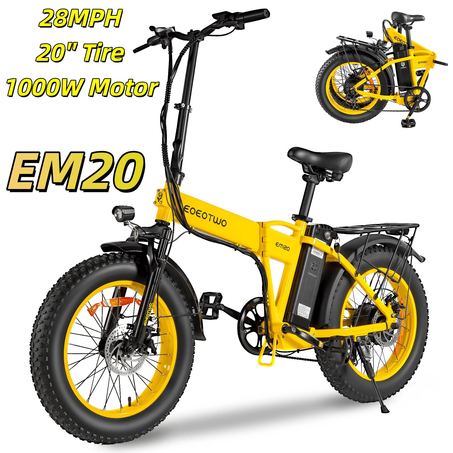 E01 Electric Bike 26x4 Fat Tire 48V 15Ah Battery Front Suspension 400 lb Capacity Aluminum Frame UL 2849 Certified