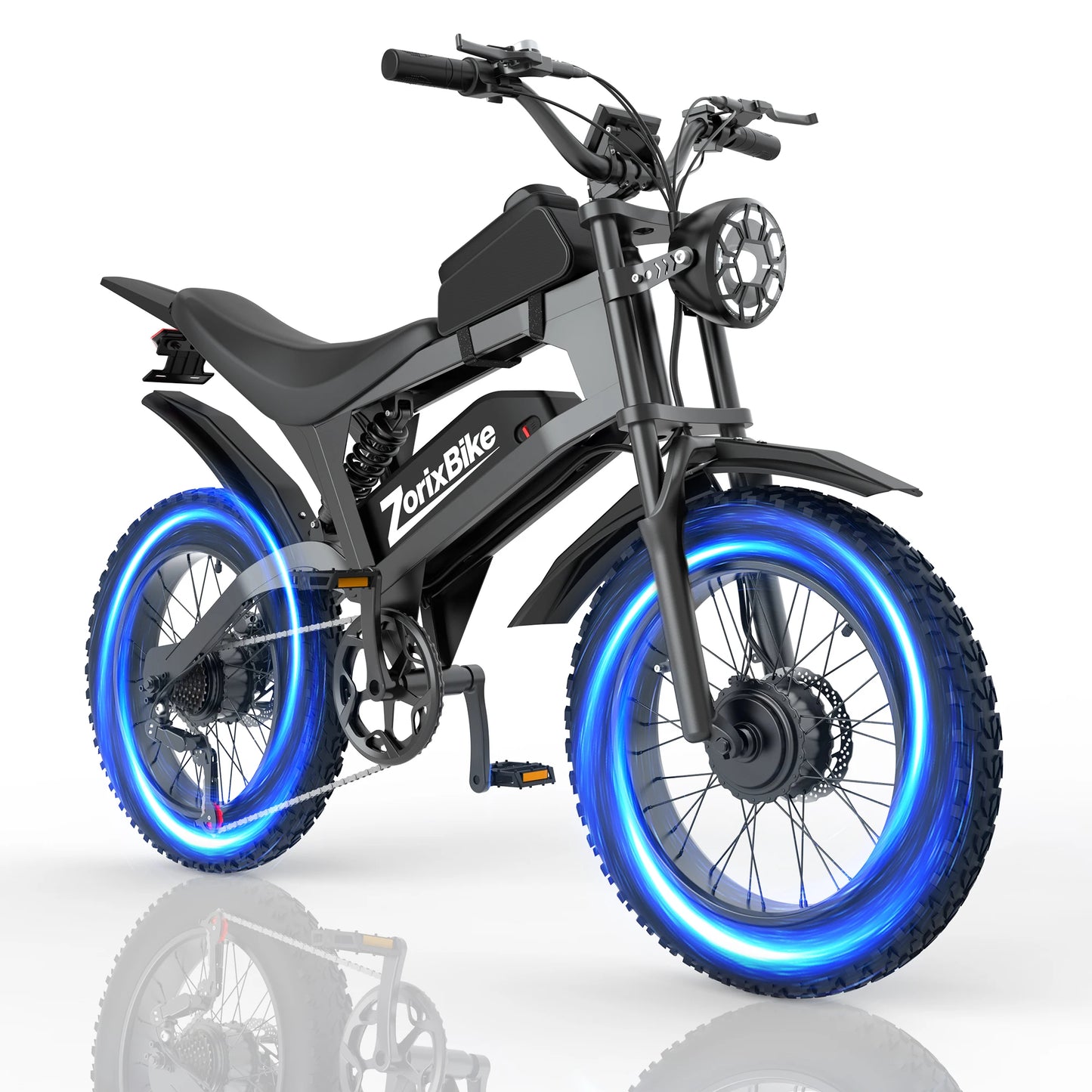 ZorixBike R8 Pro Electric Bike 3000W Motor 48V 20Ah Battery 20x4 Fat Tire 7-Speed All Terrain E-Bike