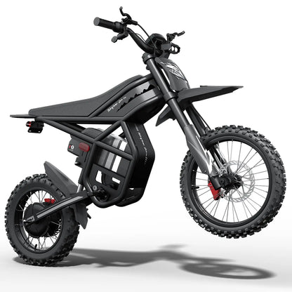 Zesty GT54 Electric Dirt Bike 2000W Motor 60V 25Ah 40 MPH Off-Road Hydraulic Suspension Motorcycle Tires Key Ignition 2-Year Warranty