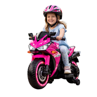 Thumbnail for Tamco™ 12V Kids Electric Motorcycle Ride-On (Ages 3–8) – Pink | Light-Up Wheels, Music & Training Wheels