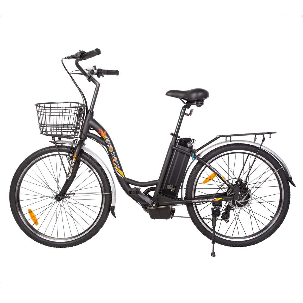 Ecotric Peacedove Electric City Bike (Matt Black) - Zestyebikes