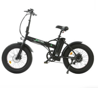 Thumbnail for Ecotric Matt Black 48V portable and folding fat ebike with LCD display