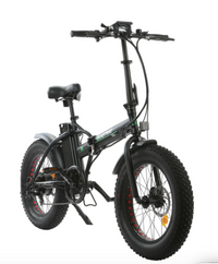 Thumbnail for Ecotric Matt Black 48V portable and folding fat ebike with LCD display