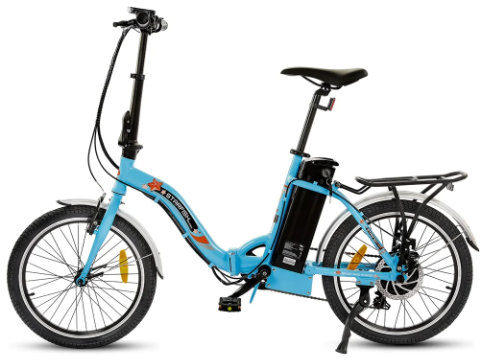 Certified-Ecotric 20inch Blue Starfish portable and folding electric bike