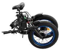 Thumbnail for Ecotric 48V Fat Tire Portable and Folding Electric Bike with LCD display-Black and Blue
