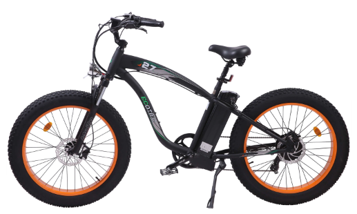 Certified-Ecotric Hammer Electric Fat Tire Beach Snow Bike - Orange